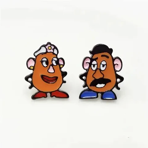 Aros Aretes Pendientes De Señor Y Señora Cara De Papa