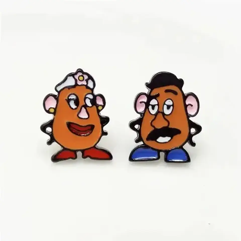 Aros Aretes Pendientes De Señor Y Señora Cara De Papa 1
