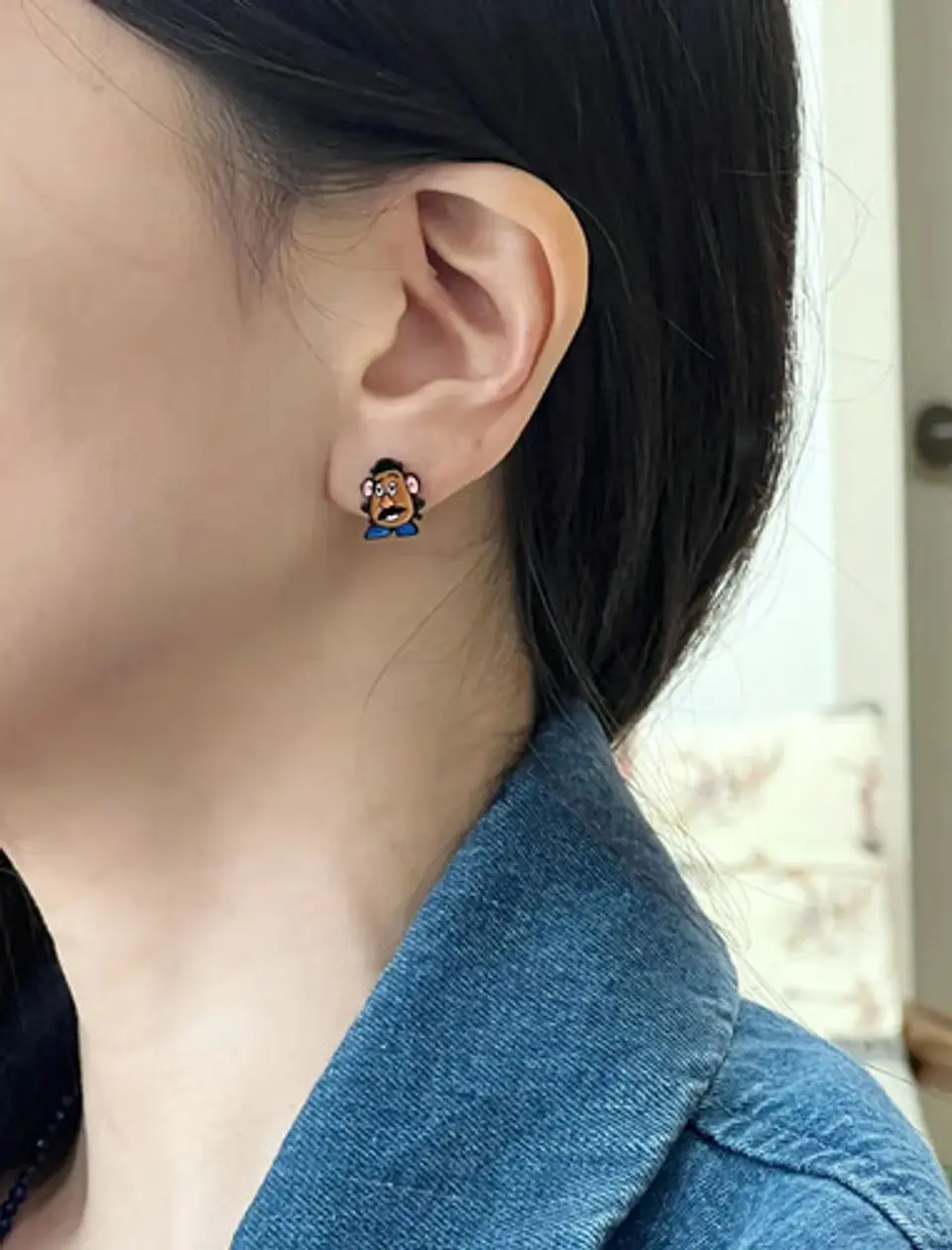 Aros Aretes Pendientes De Señor Y Señora Cara De Papa 2