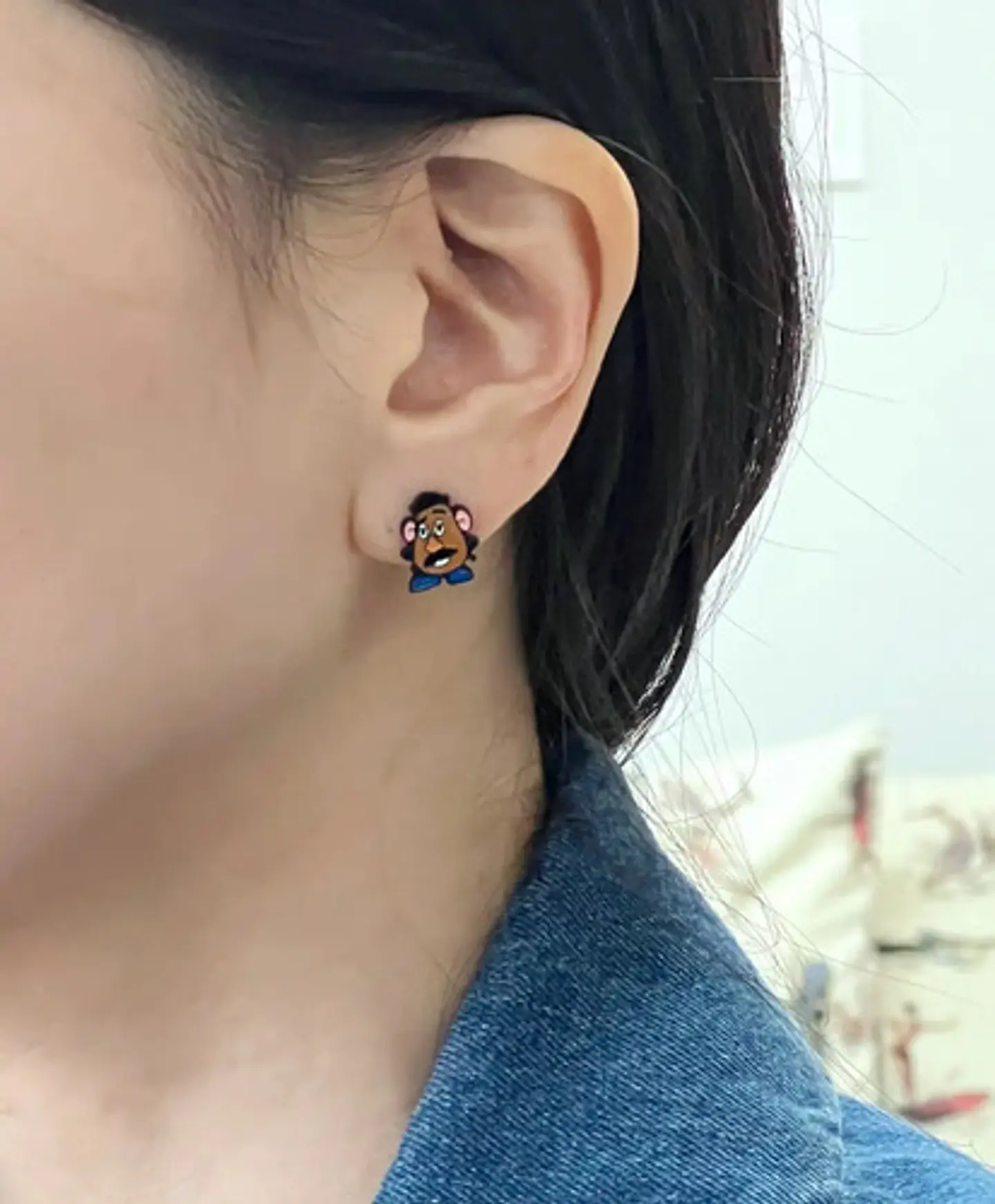 Aros Aretes Pendientes De Señor Y Señora Cara De Papa 4