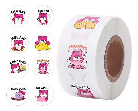 Lotso - Set De 500 Stickers / Rollo De Pegatinas