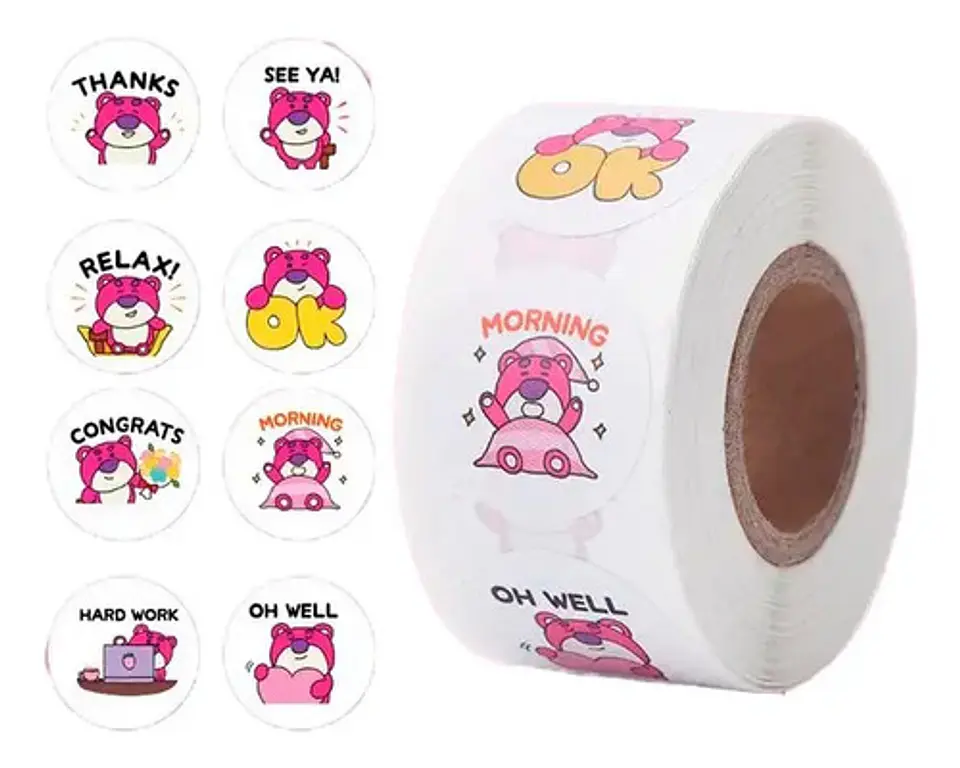 Lotso - Set De 500 Stickers / Rollo De Pegatinas 1