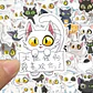 Daijin Cat - Set 50 Stickers / Calcomanias / Pegatinas - Miniatura 2