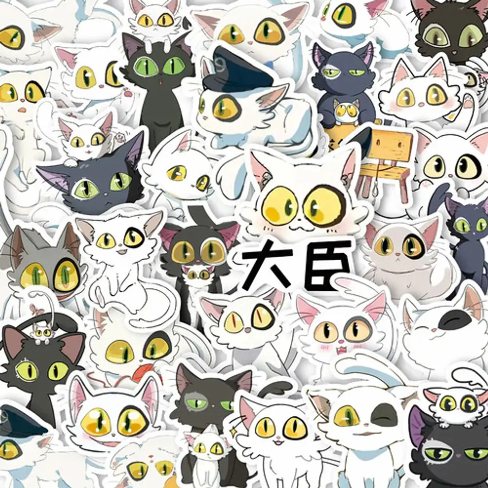 Daijin Cat - Set 50 Stickers / Calcomanias / Pegatinas 5