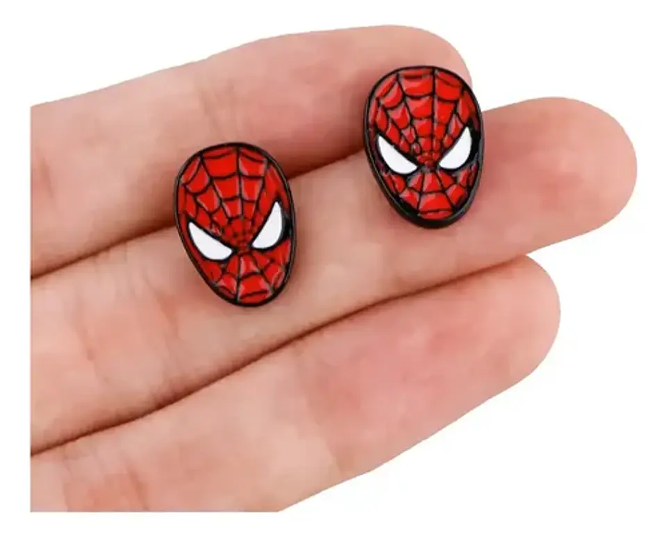 Aros Aretes Pendientes De Spider-man / Acero Quirúrgico 5