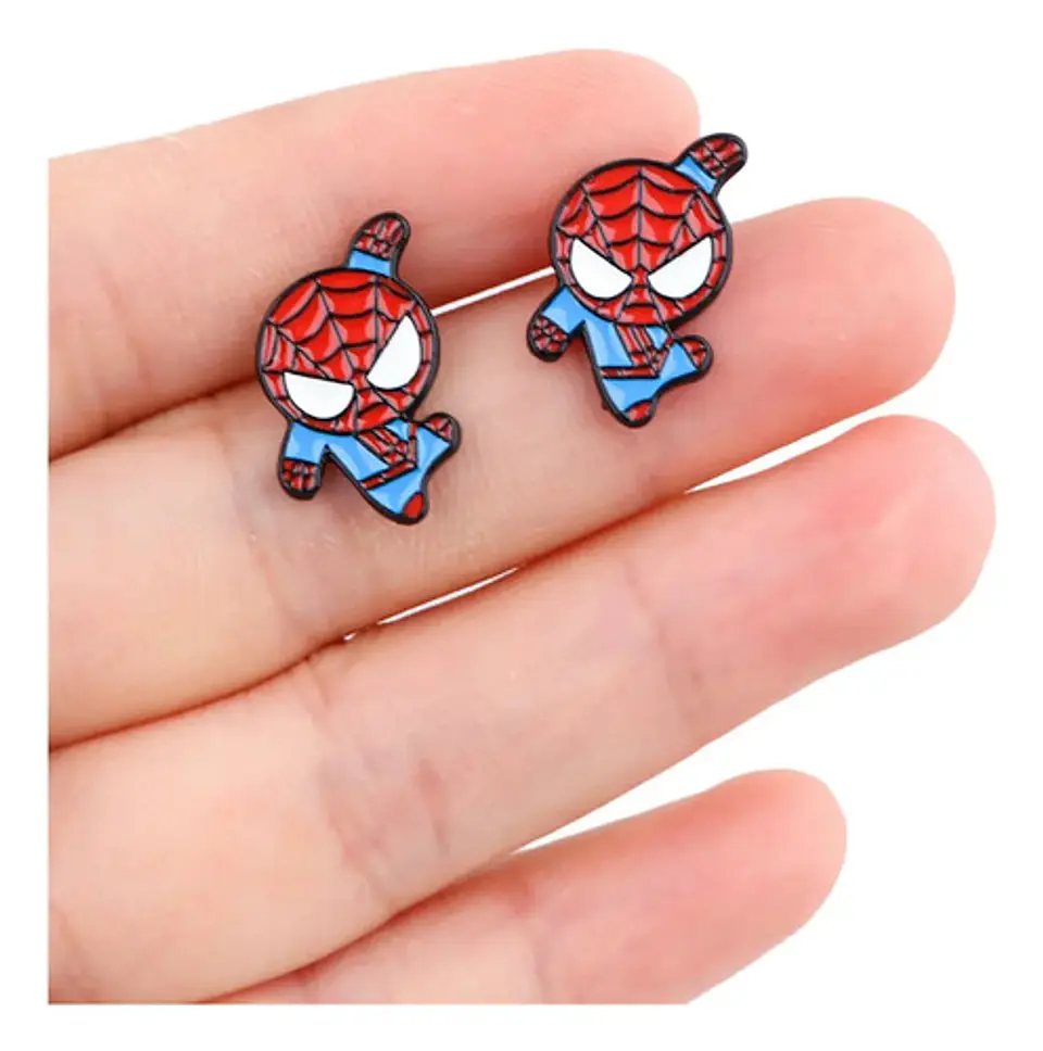 Aros Aretes Pendientes De Spider-man / Acero Quirúrgico 7