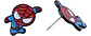 Aros Aretes Pendientes De Spider-man / Acero Quirúrgico - Miniatura 8