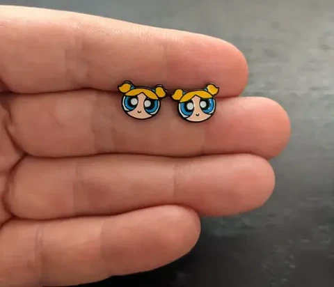 Aros Aretes Pendientes De Burbuja / Acero Quirúrgico