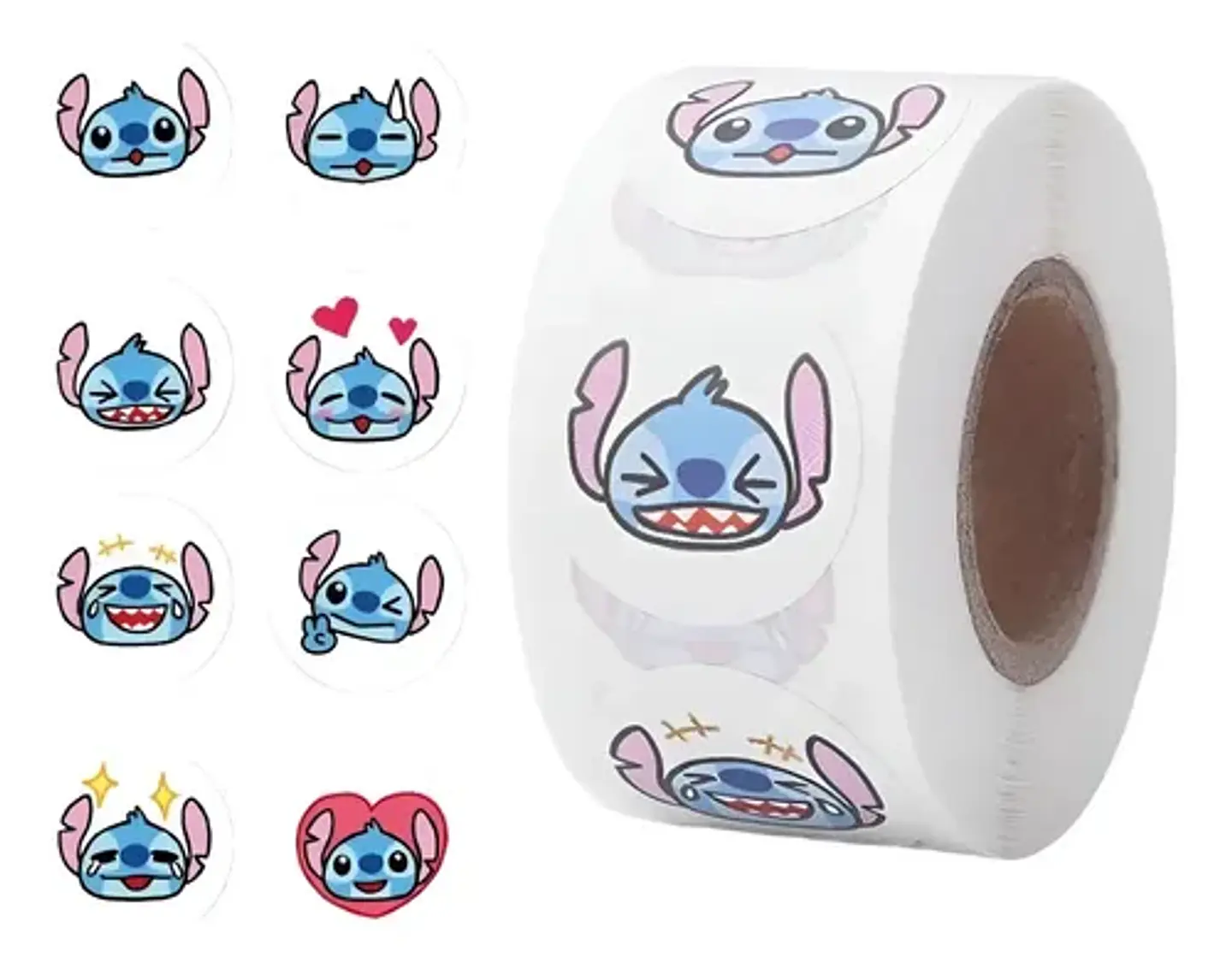 Stitch - Set De 500 Stickers / Rollo De Pegatinas 1