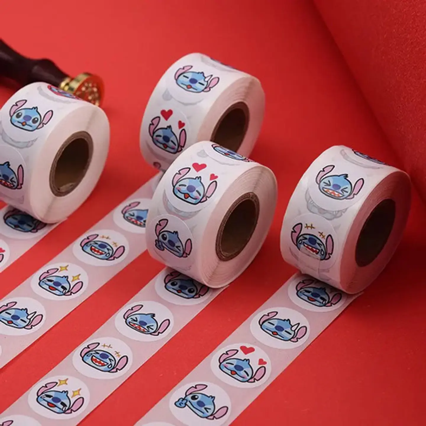 Stitch - Set De 500 Stickers / Rollo De Pegatinas 3