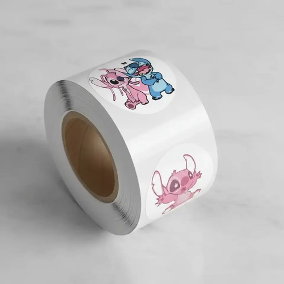 Stitch - Set De 500 Stickers / Rollo De Pegatinas 11