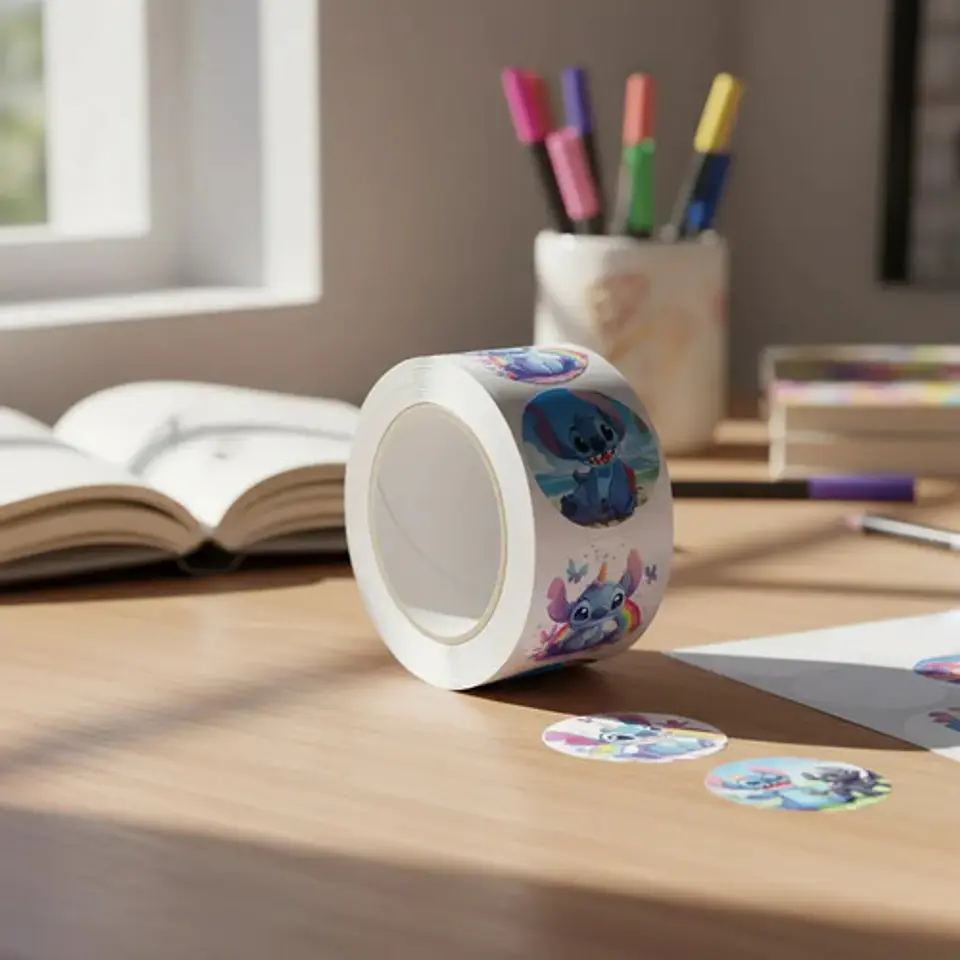 Stitch - Set De 500 Stickers / Rollo De Pegatinas 15
