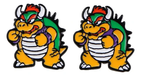 Aros Aretes Pendientes De Bowser / Acero Quirúrgico
