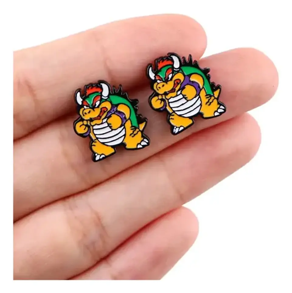 Aros Aretes Pendientes De Bowser / Acero Quirúrgico 2