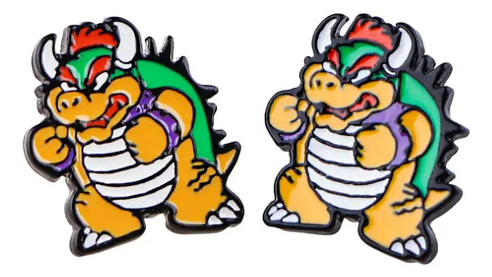 Aros Aretes Pendientes De Bowser / Acero Quirúrgico 3