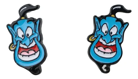 Aros Aretes Pendientes Del Genio Aladdín / Acero Quirúrgico