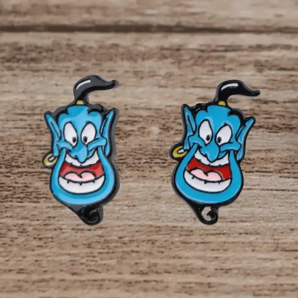 Aros Aretes Pendientes Del Genio Aladdín / Acero Quirúrgico 3