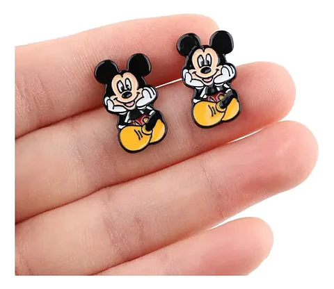 Aros Aretes Pendientes De Mickey Mouse / Acero Quirúrgico