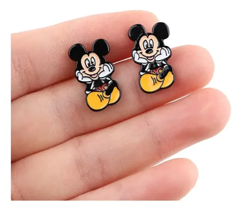 Aros Aretes Pendientes De Mickey Mouse / Acero Quirúrgico 2