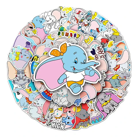 Dumbo - Set De 50 Stickers / Calcomanías / Pegatinas
