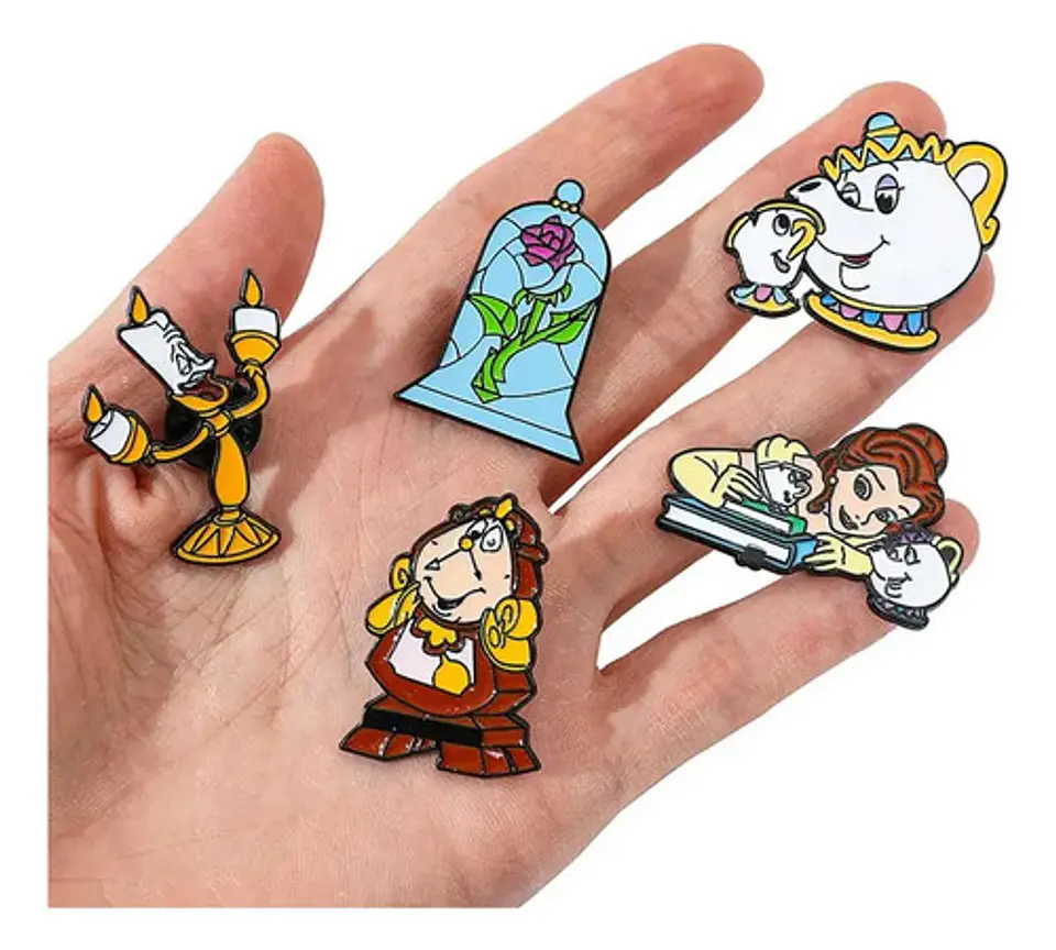 Pins De La Bella Y La Bestia / Disney / Pines Metálicos 21