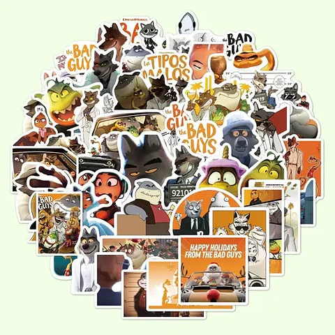 Los Tipos Malos - Set De 50 Stickers / Calcomanías