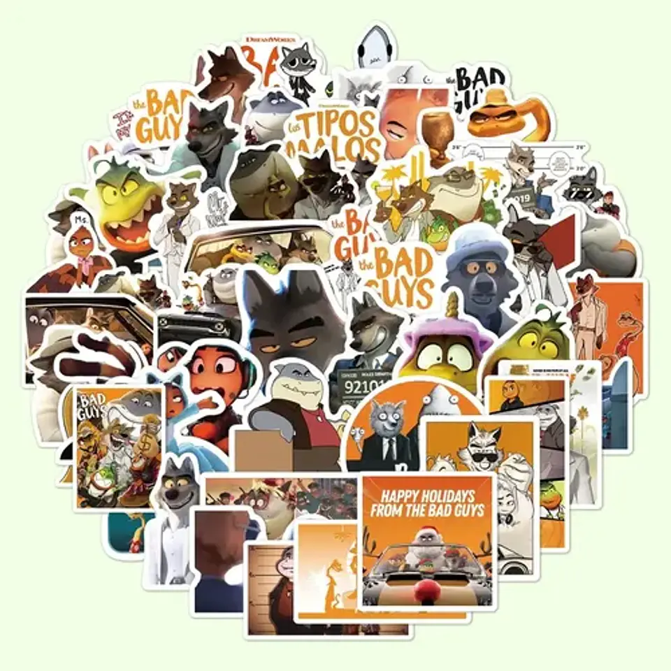 Los Tipos Malos - Set De 50 Stickers / Calcomanías 1