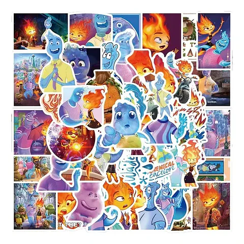 Elementos - Set De 50 Stickers / Calcomanías / Pegatinas