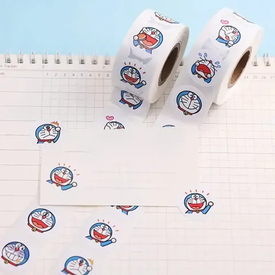 Doraemon - Set De 500 Stickers / Rollo De Pegatinas 3