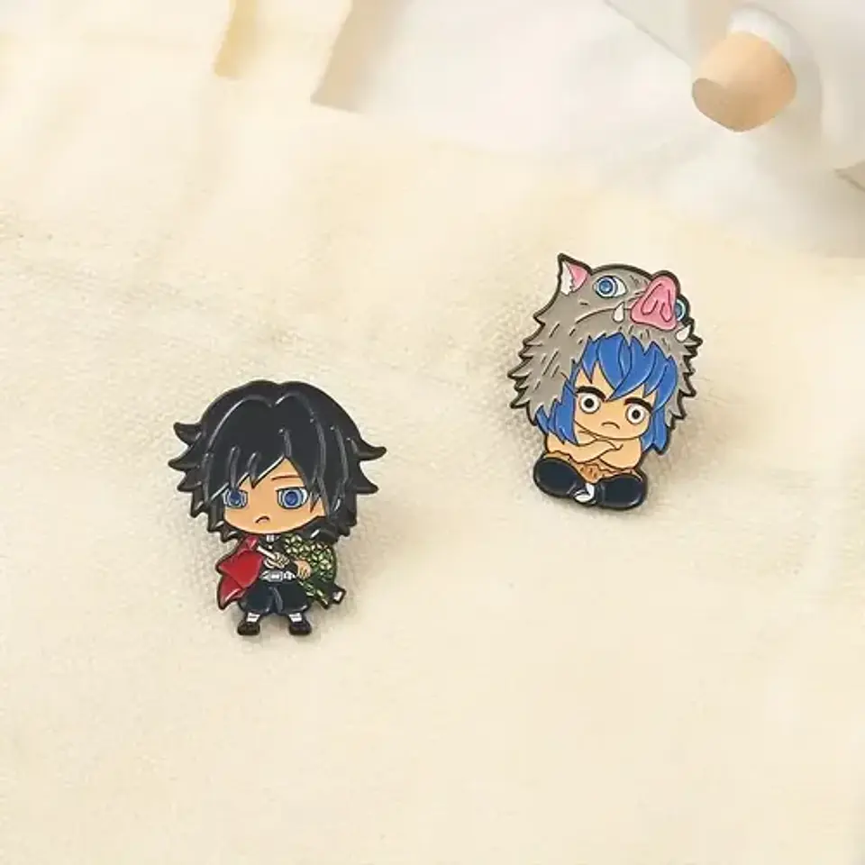 Pins De Inosuke Hashibira / Demon Slayer / Broches Metálicos 2