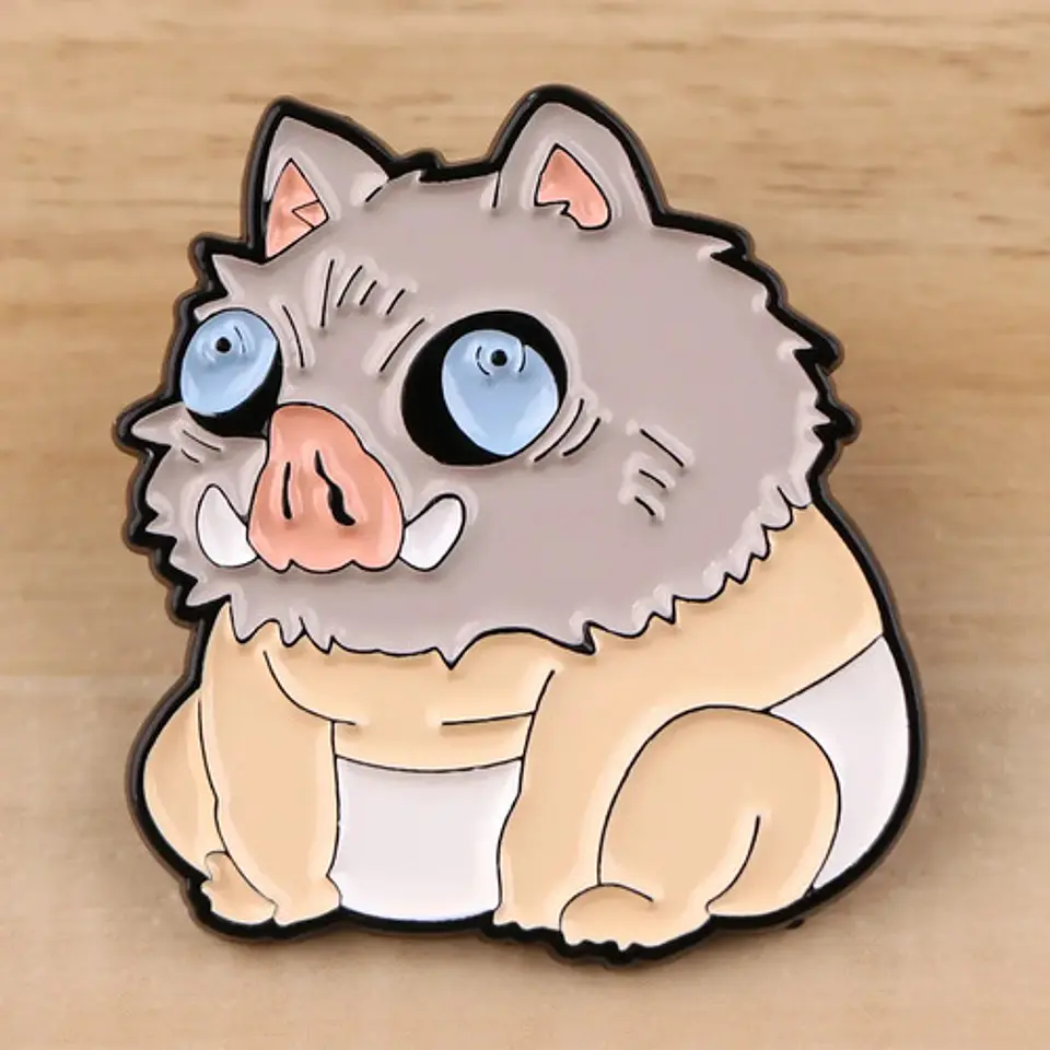 Pins De Inosuke Hashibira / Demon Slayer / Broches Metálicos 9