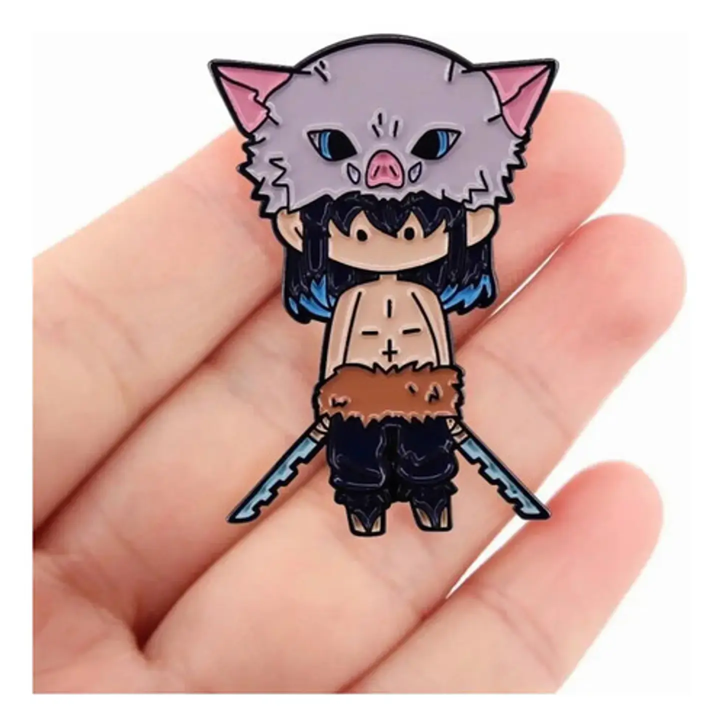 Pins De Inosuke Hashibira / Demon Slayer / Broches Metálicos 13