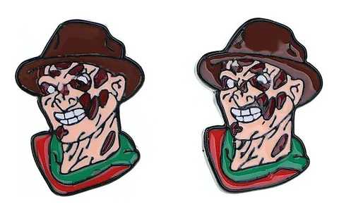 Aros Aretes Pendientes Freddy Krueger / Acero Quirúrgico