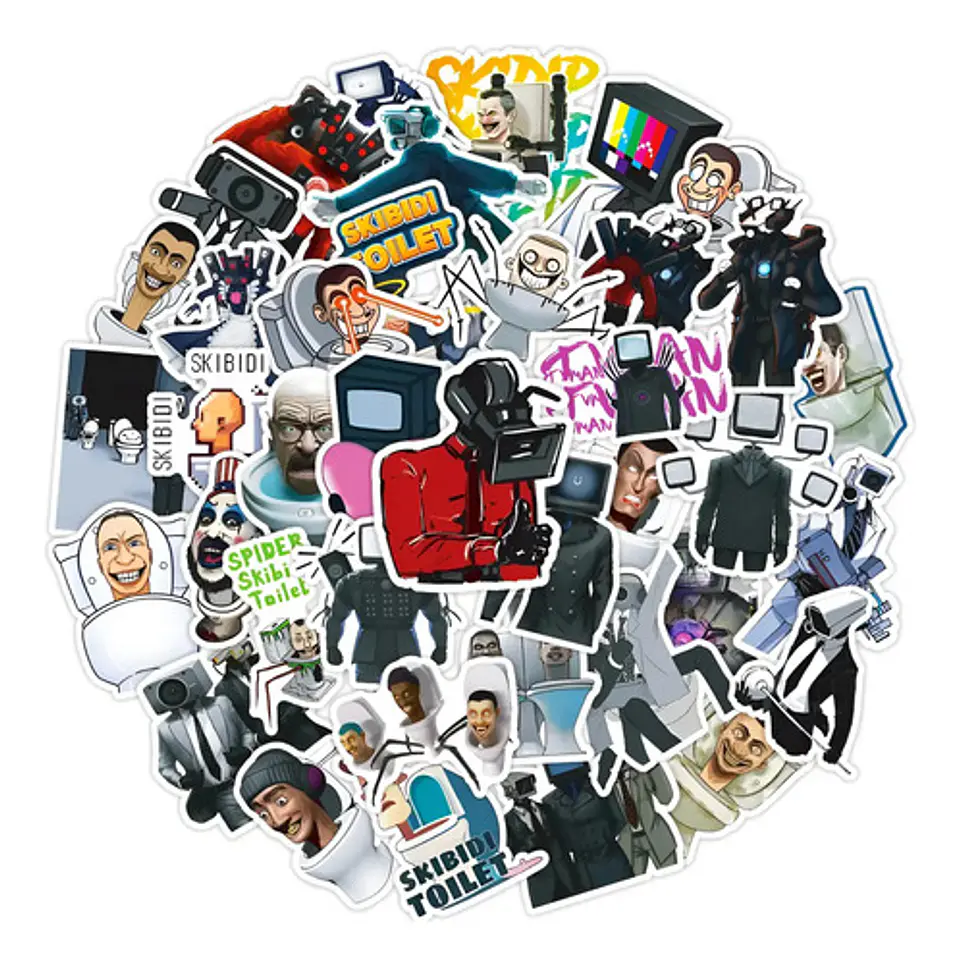 Skibidi Toilet - Set De 50 Stickers / Calcomanías / Pegatina 1