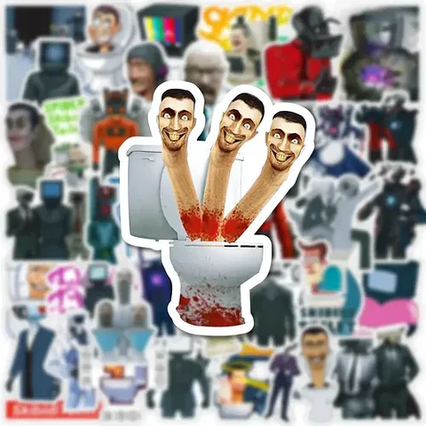Skibidi Toilet - Set De 50 Stickers / Calcomanías / Pegatina