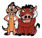 Pins De Timon Y Pumba / Rey Leon / Broches Metálicos (pines) - Miniatura 1