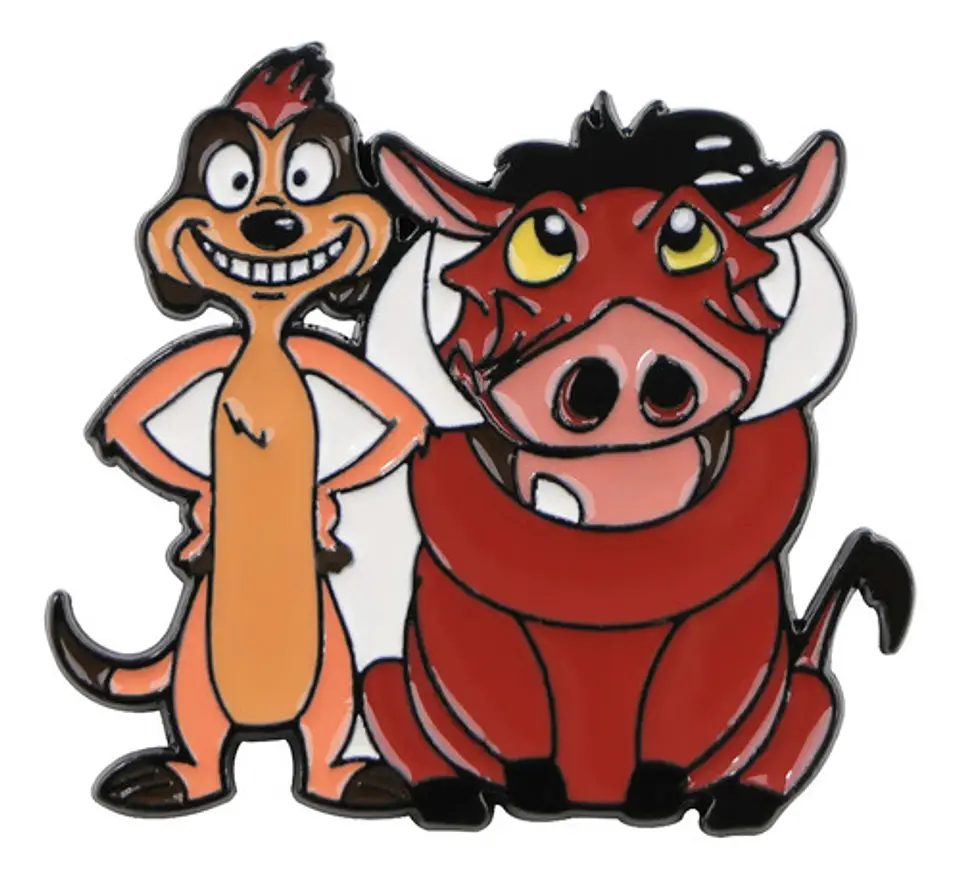 Pins De Timon Y Pumba / Rey Leon / Broches Metálicos (pines) 1