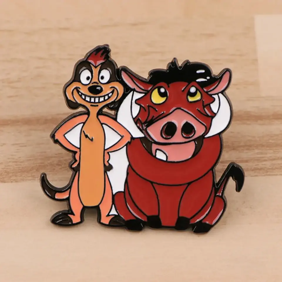 Pins De Timon Y Pumba / Rey Leon / Broches Metálicos (pines) 5