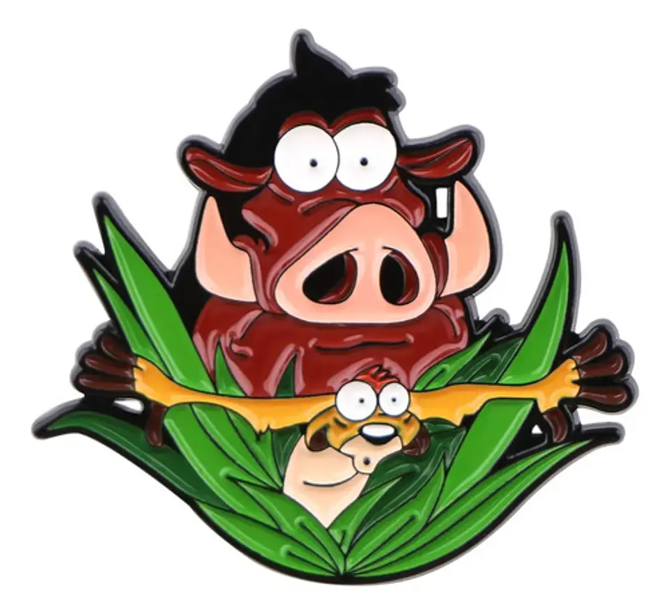 Pins De Timon Y Pumba / Rey Leon / Broches Metálicos (pines) 7