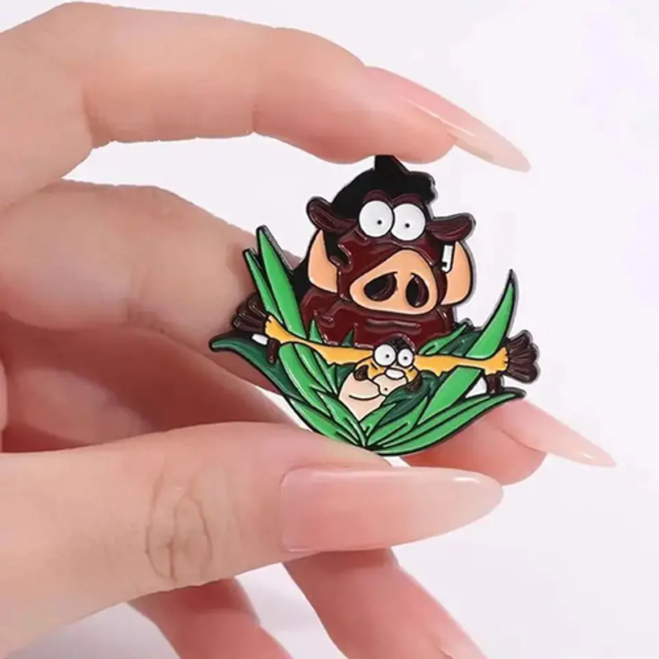 Pins De Timon Y Pumba / Rey Leon / Broches Metálicos (pines) 12
