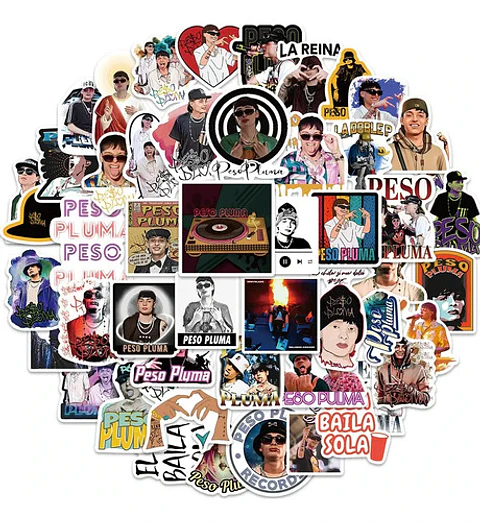 Peso Pluma - Set De 50 Stickers / Calcomanías / Pegatinas