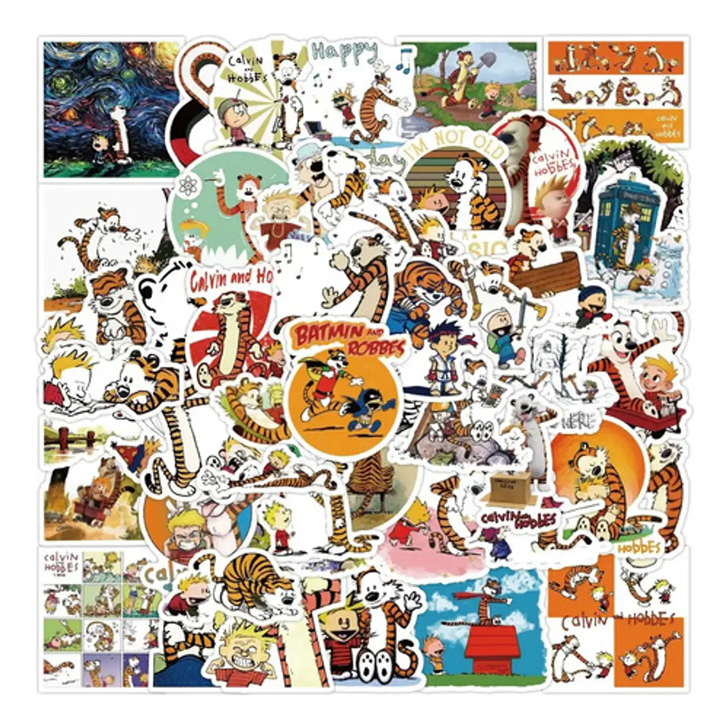 Calvin Y Hobbes - Set De 50 Stickers / Calcomanías 4