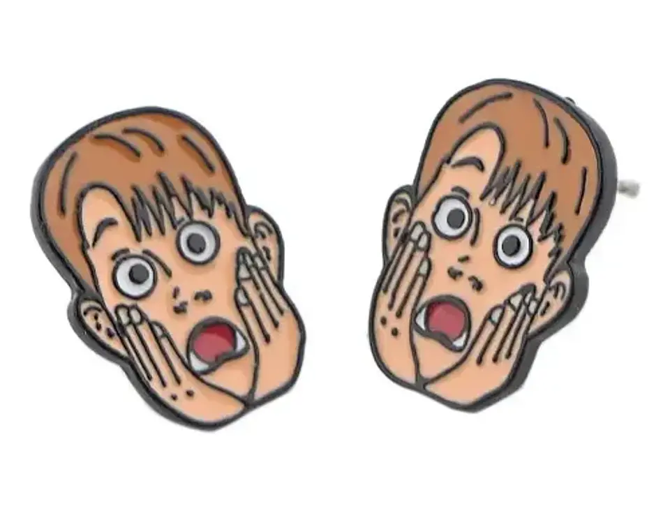 Aros Aretes Pendientes Home Alone / Acero Quirúrgico 4
