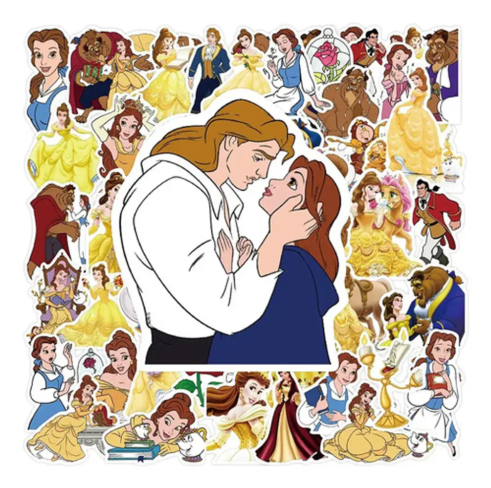 La Bella Y La Bestia - Set De 50 Stickers / Calcomanías 1