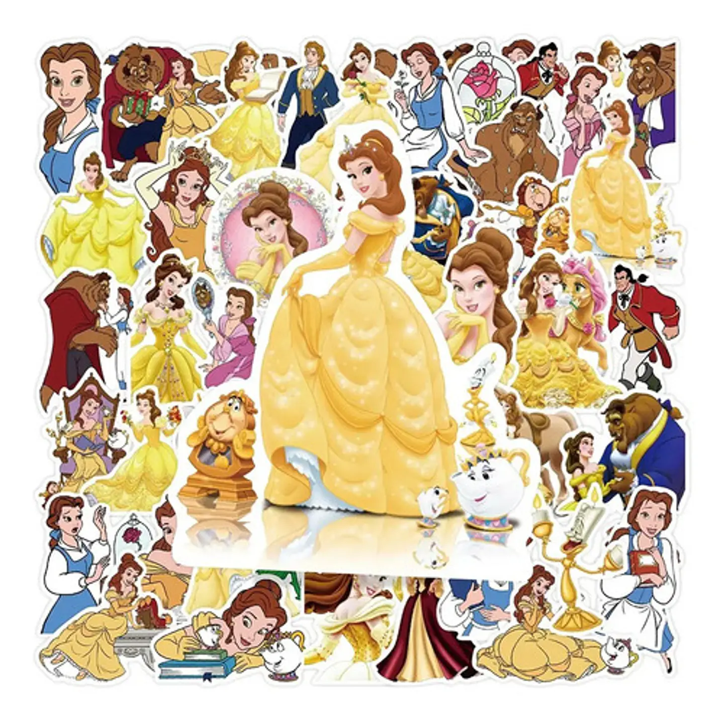 La Bella Y La Bestia - Set De 50 Stickers / Calcomanías 2