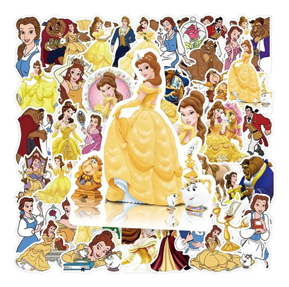 La Bella Y La Bestia - Set De 50 Stickers / Calcomanías 2