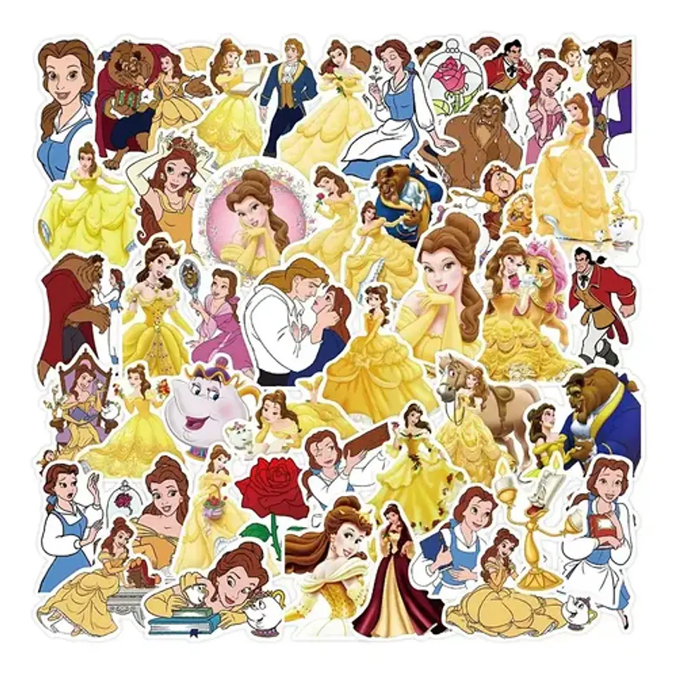 La Bella Y La Bestia - Set De 50 Stickers / Calcomanías 3