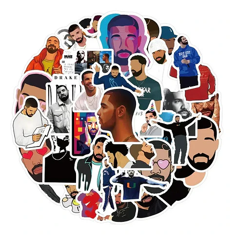 Drake - Set De 50 Stickers / Calcomanías / Pegatinas