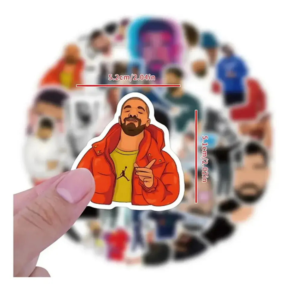 Drake - Set De 50 Stickers / Calcomanías / Pegatinas 4