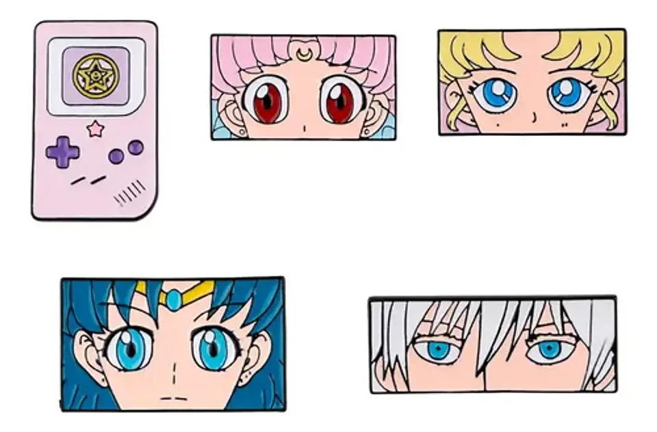 Pins De Sailor Chibi Moon / Sailor Moon / Broches Metálicos 4